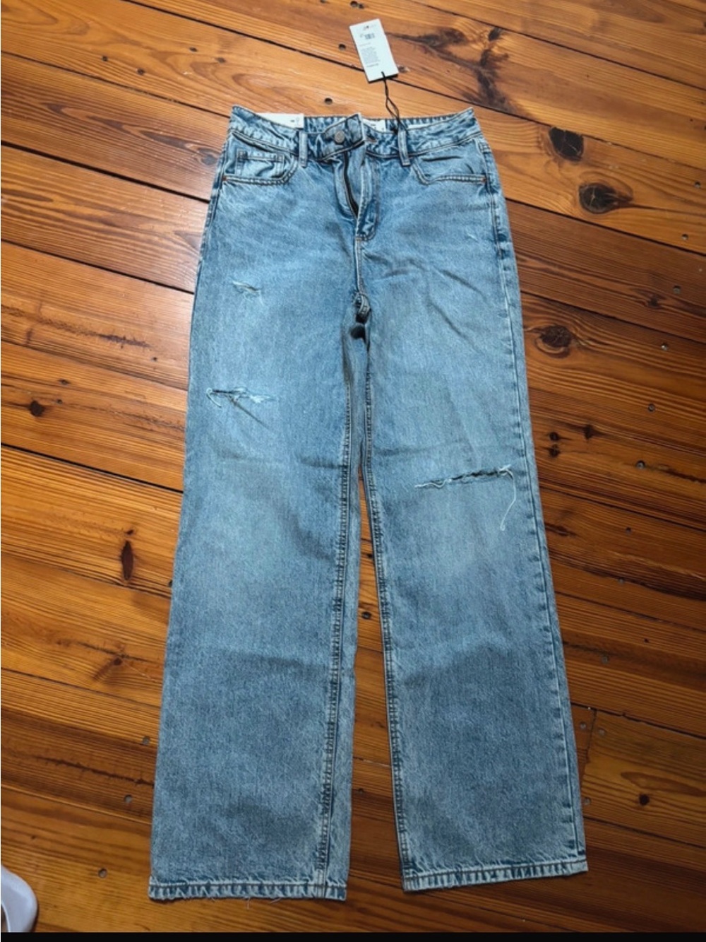Dynamite Light Blue High Rise Wide Leg Jeans